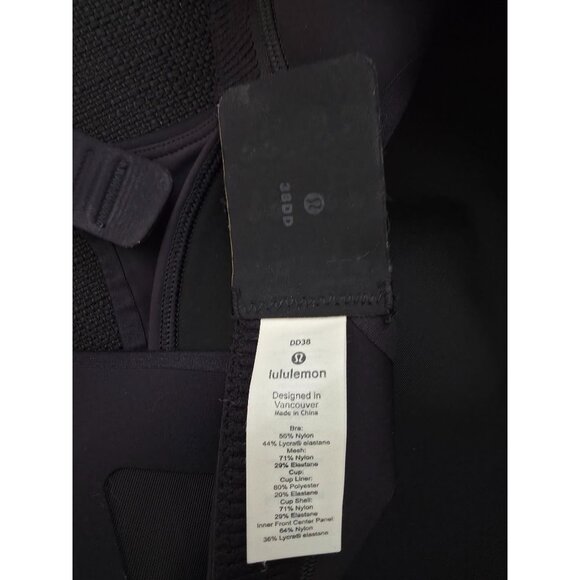 Lululemon Swift Speed Black High Support Bra Sz 38DD - Picture 6 of 6